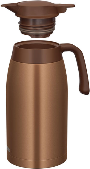 Thermos Brown Gold 2L Stainless Steel Thermal Pot Cold Preservation Flask Ttb - 2001 Bwg