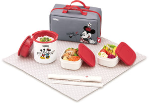 Thermos Disney Black Red Insulated Lunch Box 0.6 Cups Capacity Model Dbq - 255Ds Bkr