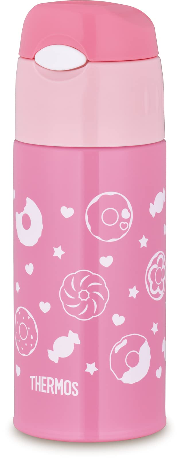 Thermos FHL - 403F PL - P 400ml Purple Pink Vacuum Insulated Straw Water Bottle for Children For School Cold Storage Only