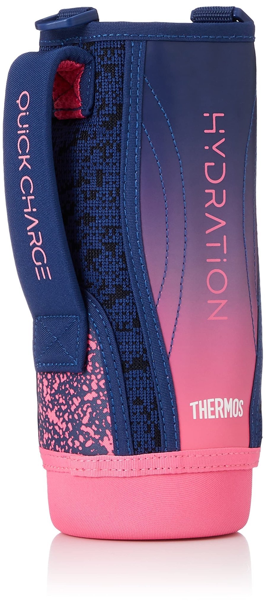 Thermos FHT - 1001F Sports Bottle with Handy Pouch in Navy Pink