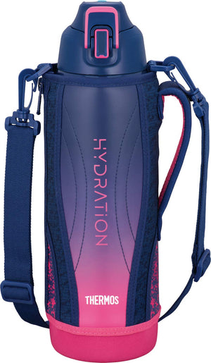 Thermos Fht - 1501F Nv - P 1.5L Navy Pink Vacuum Insulated Sports Bottle For Cold Storage