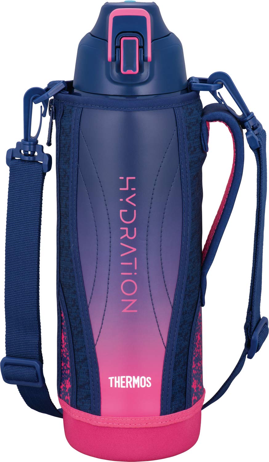 Thermos Fht - 1501F Nv - P 1.5L Navy Pink Vacuum Insulated Sports Bottle For Cold Storage