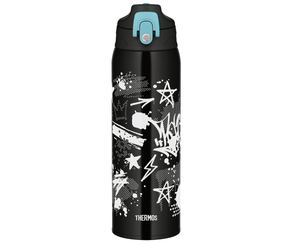 Thermos FJJ - 1001WF BKAQ Vacuum Insulated 2 - Way Bottle, Black Aqua