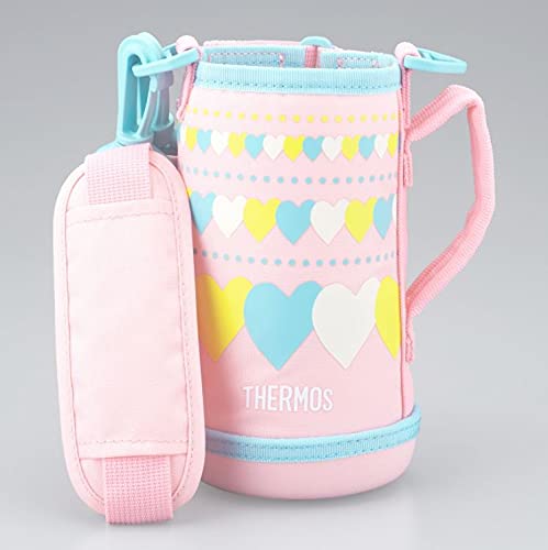 Thermos Fjj - 600Wf 2 - Way Bottle Replacement Parts with Handy Pouch Pink Heart