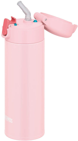Thermos Fjm - 350 Lp Light Pink Vacuum Insulated Straw Bottle 350ml Cold Storage