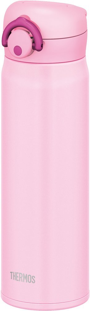 Thermos Japan 500Ml Light Pink Vacuum Insulated Water Bottle One Touch Open Mug Jnr - 500 Lp