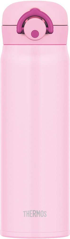 Thermos Japan 500Ml Light Pink Vacuum Insulated Water Bottle One Touch Open Mug Jnr - 500 Lp