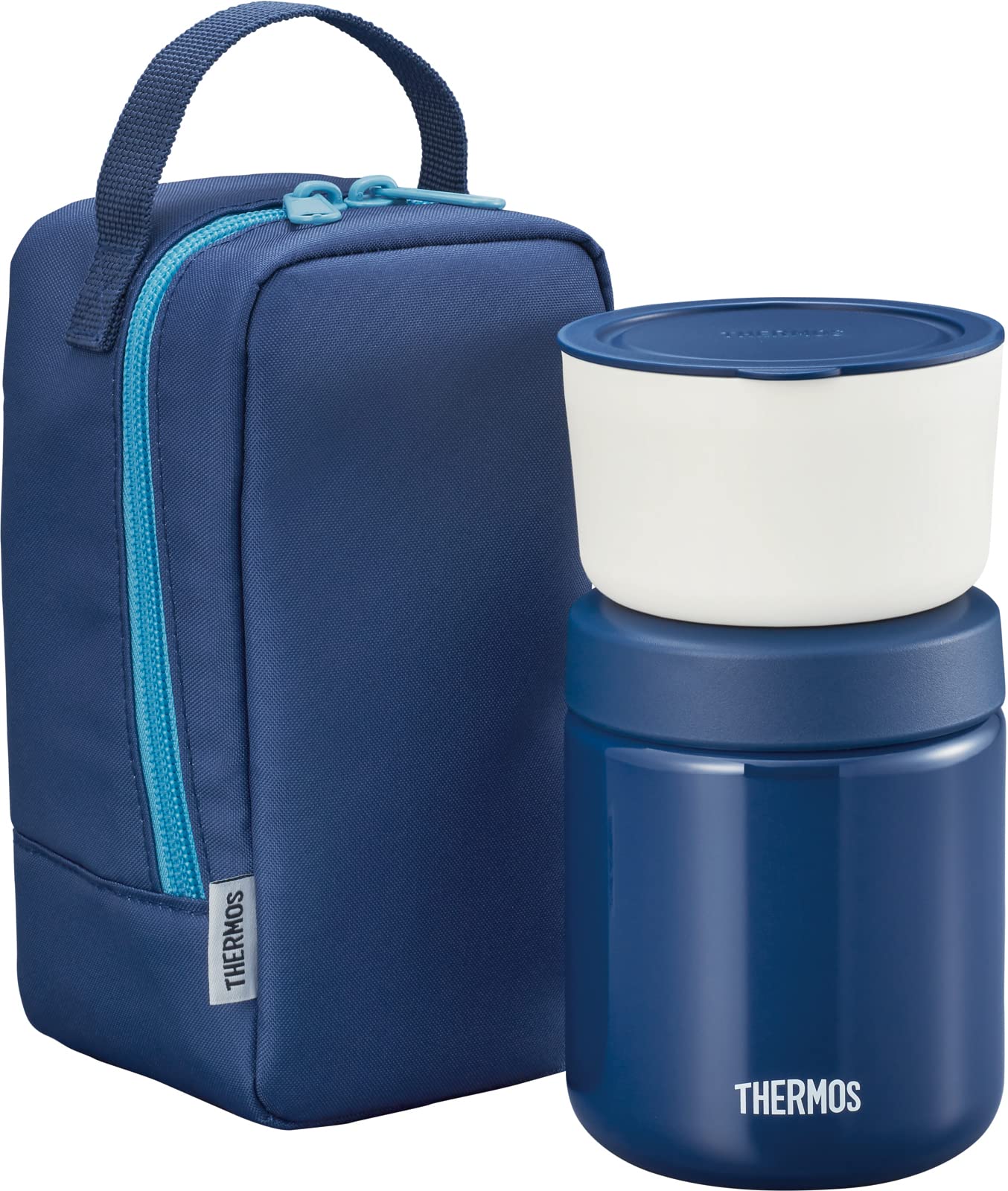 Thermos Japan Vacuum Insulated Soup Lunch Set 300Ml Navy Jby - 551