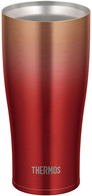Thermos Japan Vacuum Insulated Tumbler 420Ml Red Gold Jde - 421Ltd Rgd
