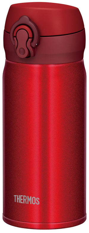 Thermos Japan Vacuum Insulated Water Bottle 350Ml Metallic Red Jnl - 354 Mtr