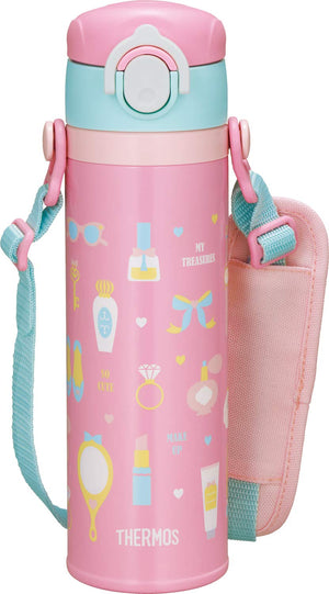 Thermos Japan Water Bottle Vacuum Insulated Kids Mobile Mug 500Ml Pink Joi - 500P