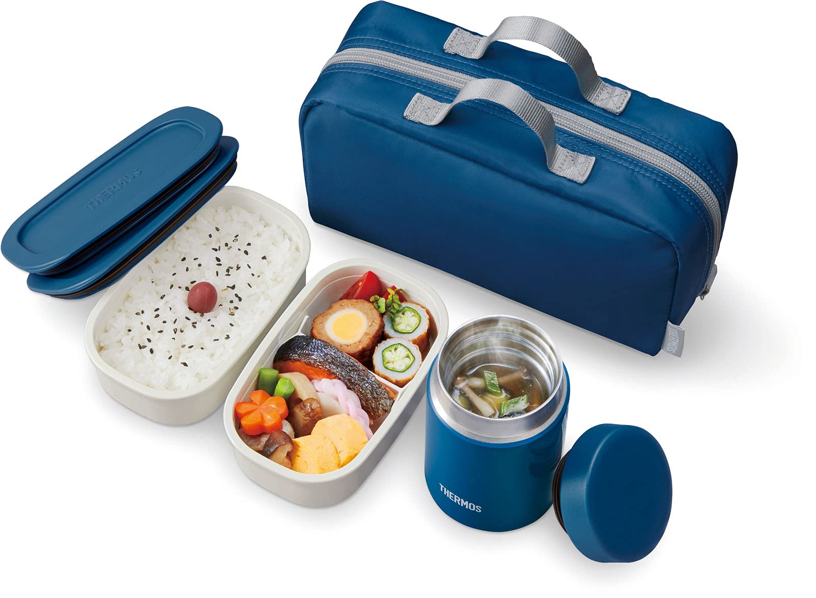 Thermos JEA - 800 NVY Insulated Vacuum Soup Lunch Set in Navy Blue