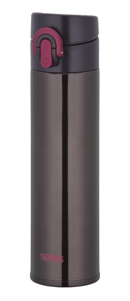 Thermos JNI - 400 Mobile Mug Black 0.4L - Vacuum Insulated One - Touch Open Type