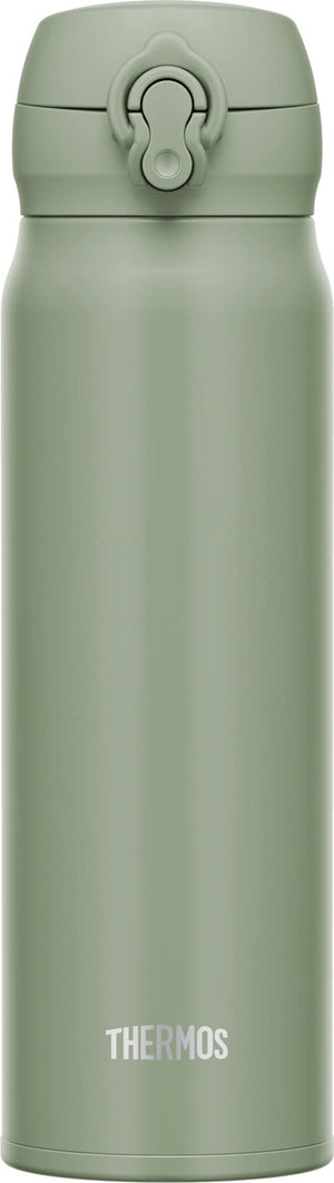 Thermos JNL - 606 SMKKI Stainless Steel Water Bottle 600ml Vacuum Insulated Easy - Clean Portable & Lightweight - Smoke Khaki