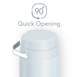 Thermos JOR - 350 WHGY 350ml Vacuum Insulated Water Bottle Dishwasher Safe White Gray