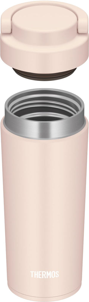 Thermos Jov - 420 Bep 420ml Vacuum Insulated Water Bottle Beige Pink with Carry Handle Dishwasher Safe Model