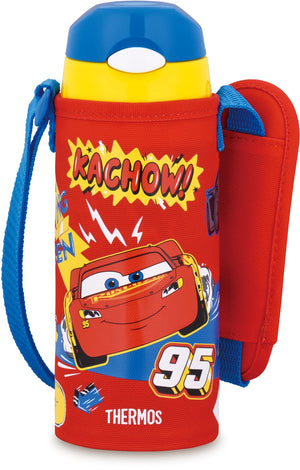 Thermos Kids Red Water Bottle 400ml Vacuum Insulated Straw FHL - 403FDS R for School