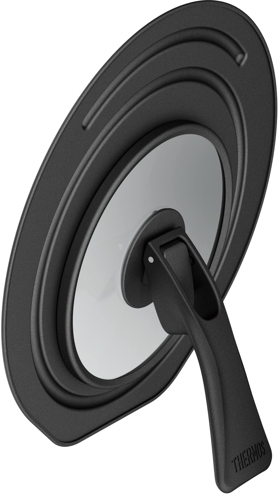 Thermos KLG - 001 BK Black Pot and Pan Lid with Folding Stand 18/20cm Compatible