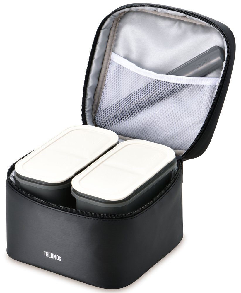 Thermos Large Capacity 2 Tier Fresh Lunch Box Black 1.8L - Djf - 1800 Bk