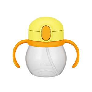 Thermos Large Capacity 250ml Baby Straw Mug Yellow Non - Leaking for 9 Months and Up