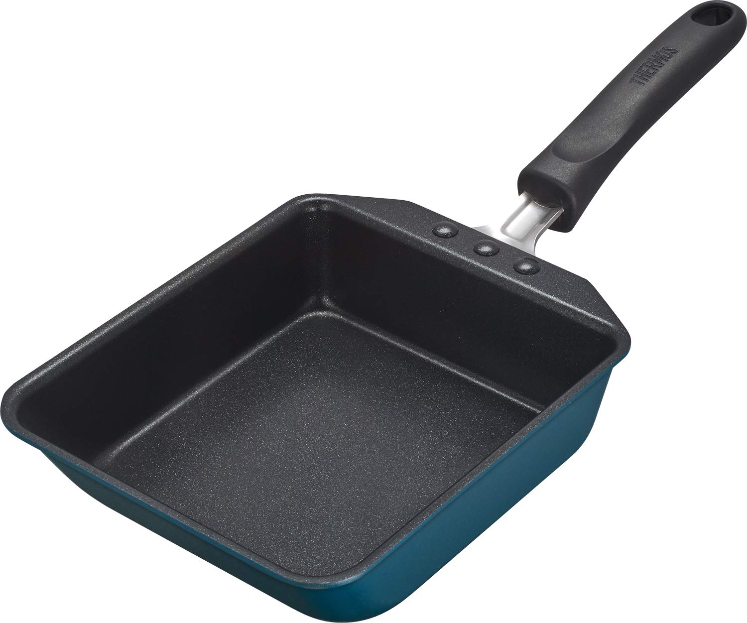 Thermos Lightweight 15x18.5cm Navy Deep Egg Frying Pan Durable Coating for Gas Stove - KFD - 015De NVY