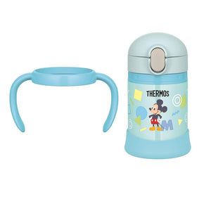Thermos Mickey Baby Straw Mug Vacuum Flask 250ml Blue - Fjl - 250Ds