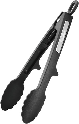 Thermos Mini Black Nylon Kitchen Tongs KT - T002 BK Compact Cooking Tool