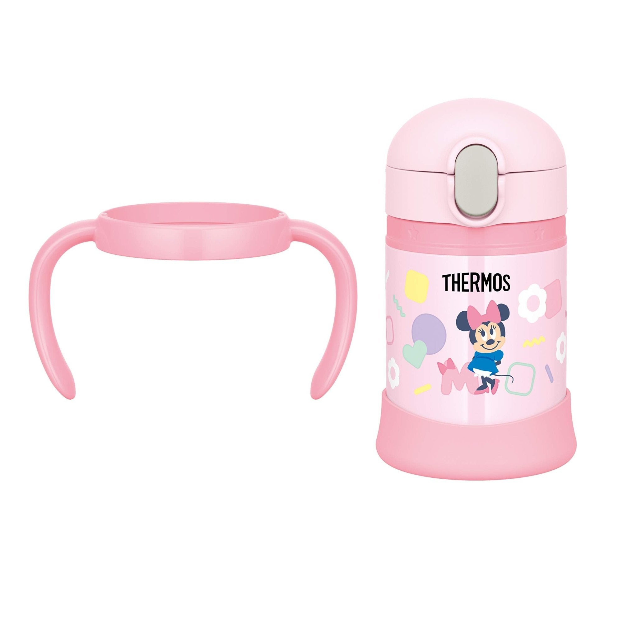 Thermos Minnie 250ml Vacuum Flask Baby Straw Mug in Pink Fjl - 250Ds