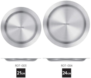 Thermos Outdoor Series 24cm Stainless Steel Plate Model Rot - 004 S