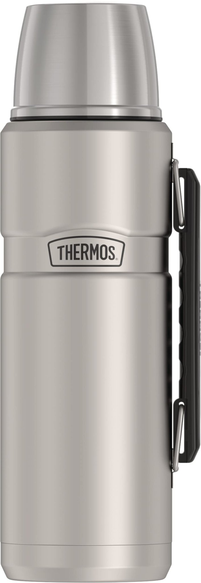 Thermos Stainless King 40oz Water Bottle Top - Ranked Insulated Performance Silver
