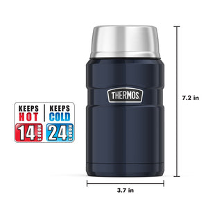 Thermos Stainless King Food Jar 710Ml in Midnight Blue