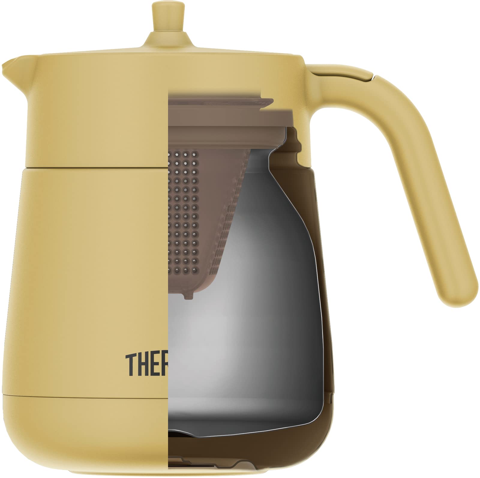 Thermos TTE - 700 Be Vacuum Insulated 700ml Beige Teapot with Strainer