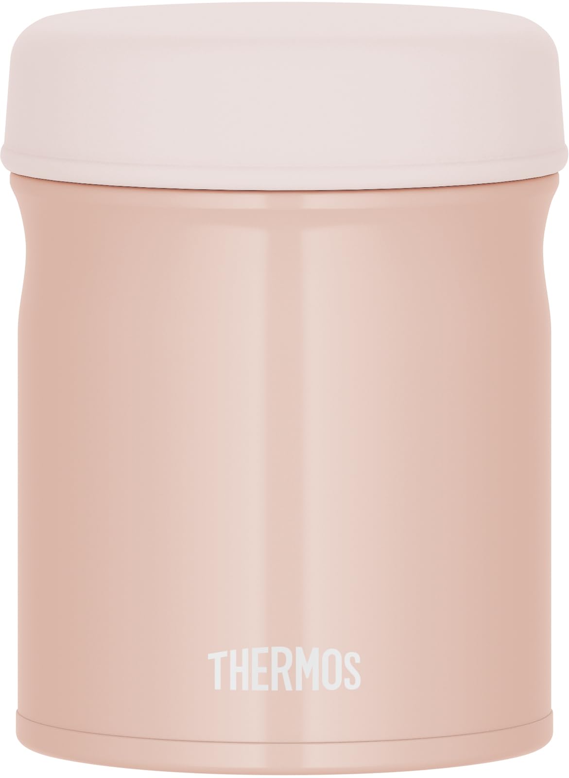 Thermos Vacuum Insulated 300ml Soup Jar Beige Pink Dishwasher - Safe Round Mouth Design - Easy Clean Keeps Food Warm or Cold