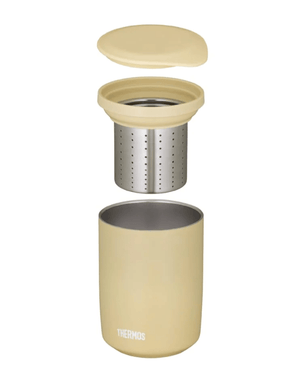 Thermos Vacuum Insulated 500ml Tea Tumbler with Strainer Sand Beige