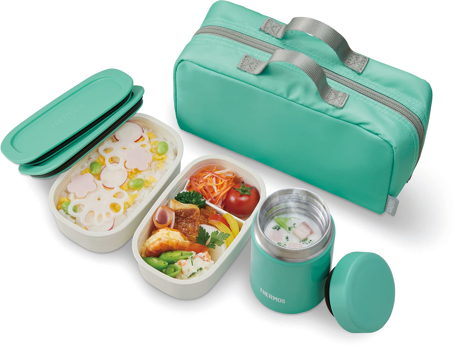 Thermos Vacuum Insulated Mint Jea - 800 MNT Lunch Set for Soup