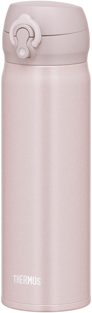 Thermos Vacuum Insulated Stainless Steel Water Bottle 0.5L Beige Pink Easy Clean JNL - 505 BEP