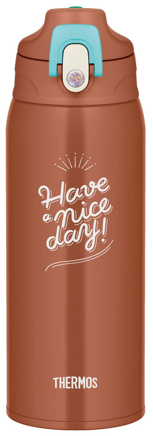 Thermos Vacuum Insulated Water Bottle 2 - Way 0.8L/0.83L Brown Check Fjj - 800Wf Bwc