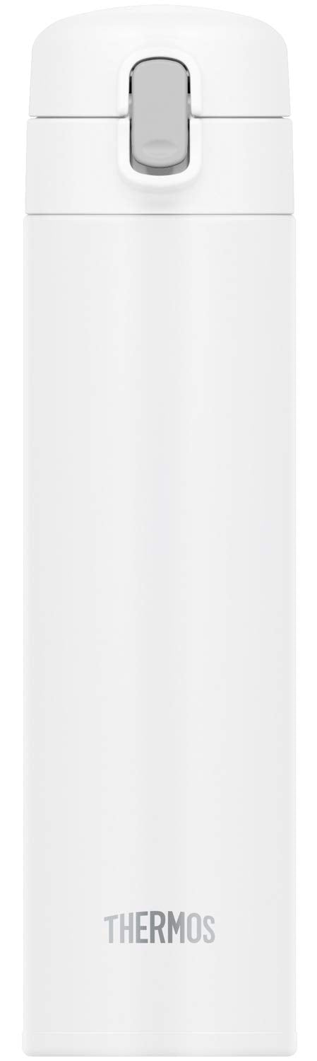 Thermos White 450ml Vacuum Insulated Cold Storage Straw Bottle Fjm - 450