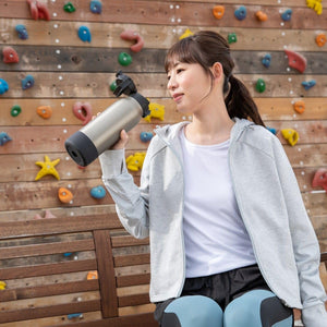 Tiger 1L Stainless Steel Water Bottle Wide Mouth for Sports Black MTA - B100Kk