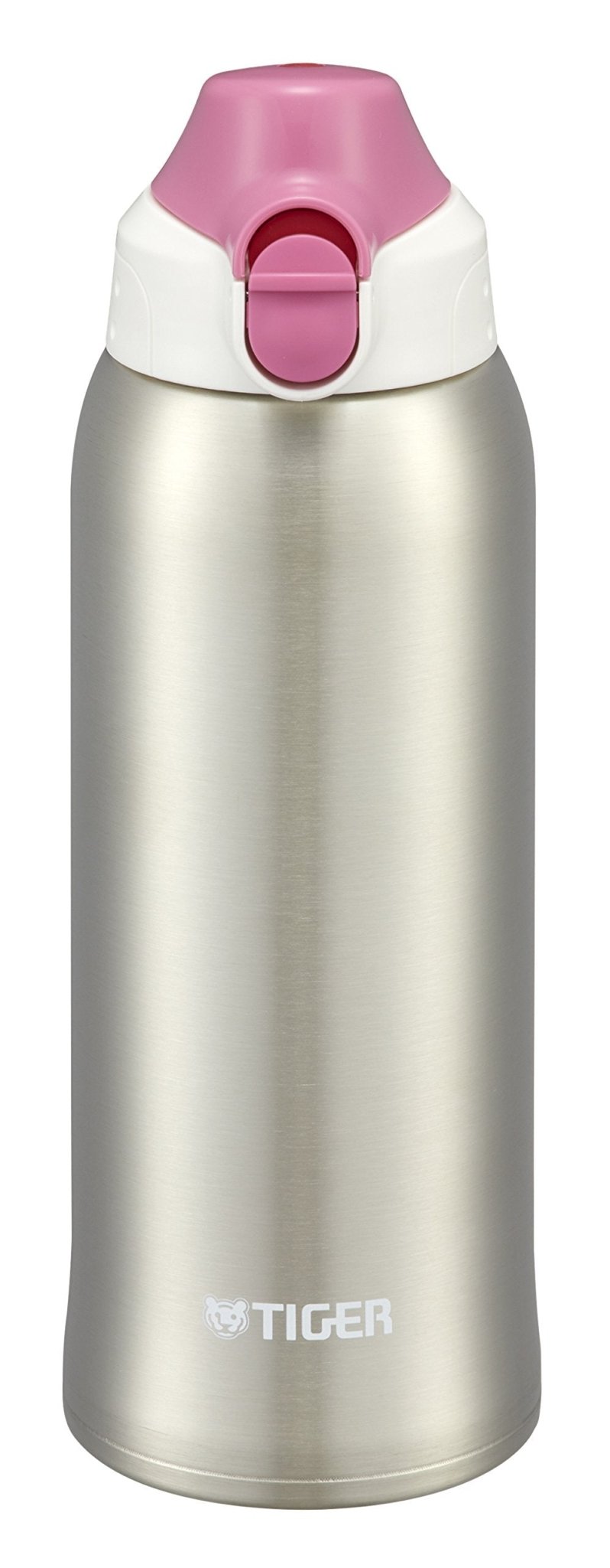 Tiger 800ml Stainless Steel Water Bottle with Cup and Pouch Sahara Pink Dot