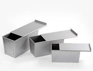 Tiger Crown Japan Bread Mold Silver 96X192X97Mm 1.0 Loaf Aluminized Sliding Lid 1660