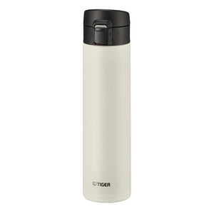 Tiger - Lightweight 600ml Stainless Steel Water Bottle Hot & Cold Insulated - White Mka - K060Wk
