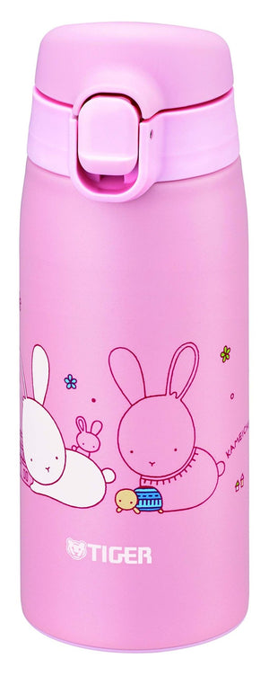 Tiger Lightweight Stainless Steel Vacuum Flask 350ml Water Bottle MCT - A035P Rabbit Design