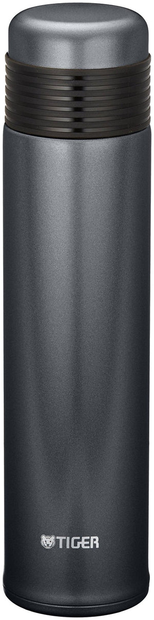 Tiger Stainless Steel Sahara Slim 500ml Water Bottle with Cup in Metallic Black