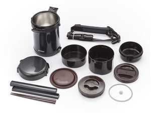 Tiger Stainless Steel Thermos Insulated 3 - Cup Black Lunch Jar