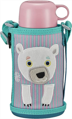 Tiger Thermos 600Ml 2 - Way Stainless Steel Water Bottle With Pouch - Japan Sahara Korobokkuru Polar Bear Mbr - C06Gps