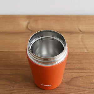 Tiger Thermos Vacuum Insulated Soup Jar 380Ml Japan Thermal Lunch Box Wide Mouth Round Bottom Chili Red Mcl - B038 - Rc