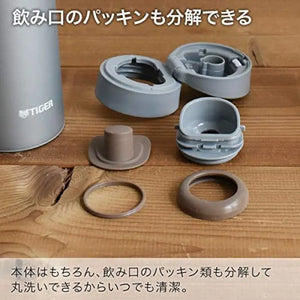 Tiger Water Bottle 350Ml Sahara Mug Stainless One Touch Lightweight Mcx - A352Wr Shell White