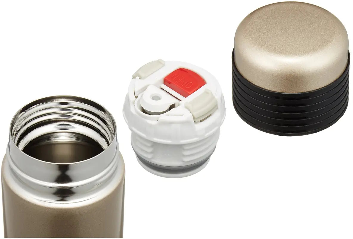 Tiger Water Bottle 500Ml Stainless With Cup Sahara Slim Champagne Gold Mse - A050 - Nt