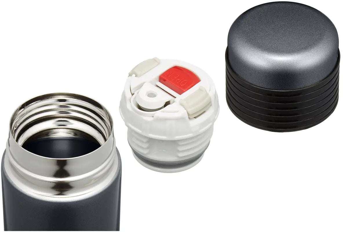 Tiger Water Bottle 500Ml Stainless With Cup Sahara Slim Metallic Black Mse - A050 - Km